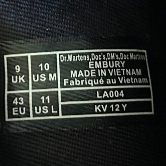 Dr. Martens Embury Leather Chelsea Boot Size 10 Men/ 11 Women Brown Streetwear - Picture 4 of 4